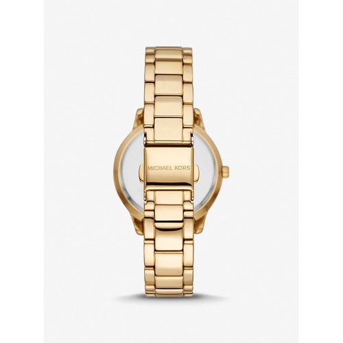 마이클코어스 Michael Kors Mini Tibby Gold-Tone Pave Watch and Bracelet Gift Set