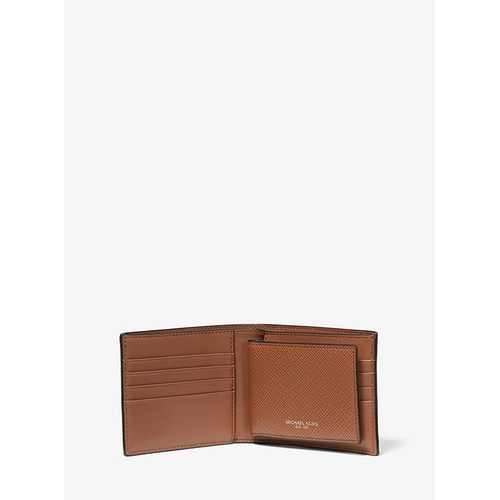 마이클코어스 Michael Kors Mens Harrison Crossgrain Leather Billfold Wallet With Passcase