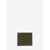 Michael Kors Mens Hudson Two-Tone Leather Billfold Wallet