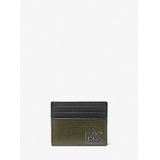 Michael Kors Mens Hudson Two-Tone Leather Card Case