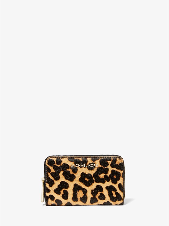MICHAEL Michael Kors Small Leopard-Print Calf Hair Wallet