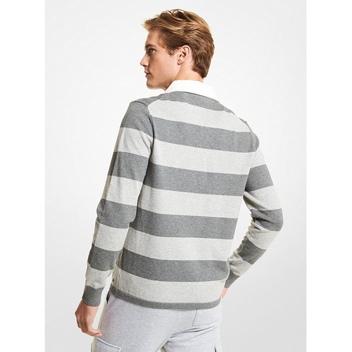 마이클코어스 Michael Kors Mens Striped Stretch Cotton Rugby Sweater