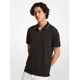 Michael Kors Mens Waffle-Knit Cotton Polo Shirt
