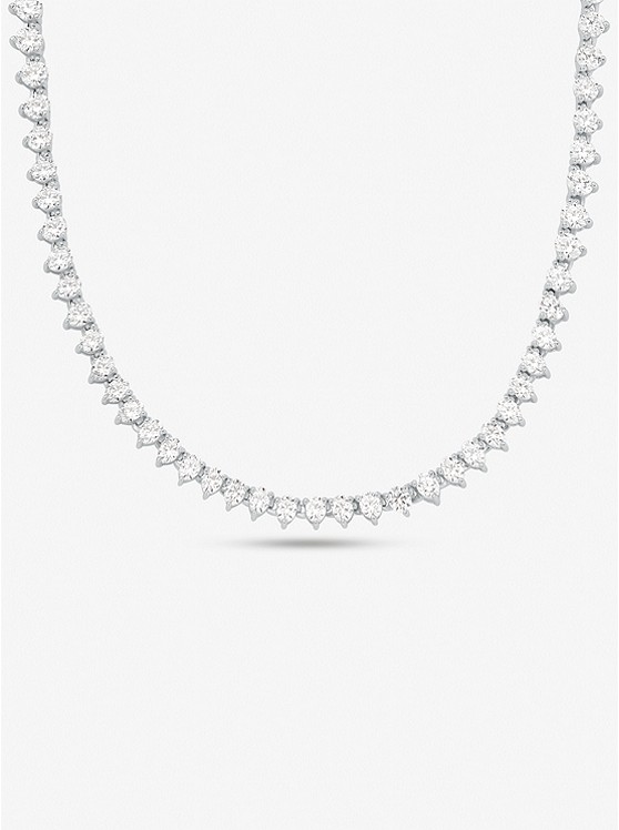 마이클코어스 Michael Kors Sterling Silver Crystal Necklace