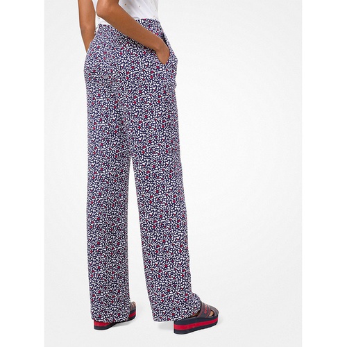 마이클코어스 MICHAEL Michael Kors Heart-Print Silk-Georgette Pajama Pants