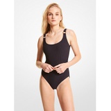 MICHAEL Michael Kors Embellished Textured Stretch Swimsuit