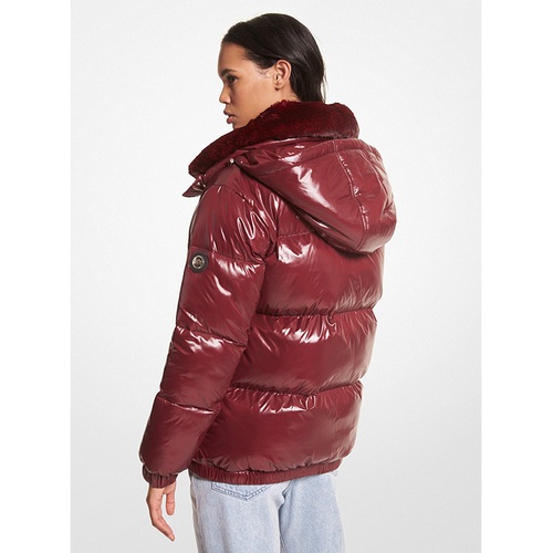마이클코어스 MICHAEL Michael Kors Faux Fur-Trim Quilted Nylon Puffer Jacket