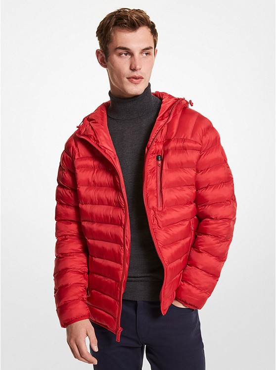 Michael Kors Mens Rialto Quilted Nylon Puffer Jacket