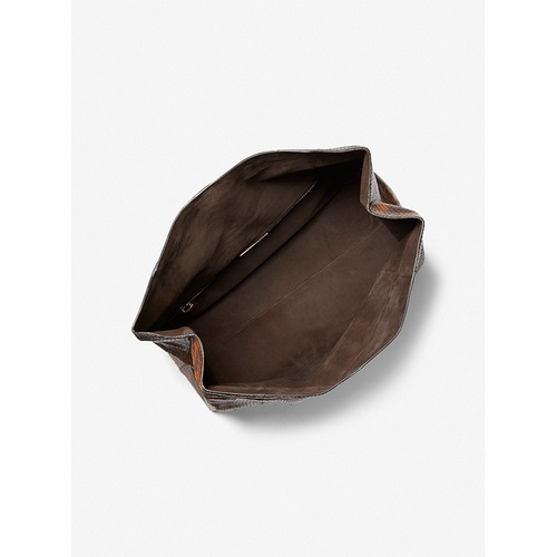 마이클코어스 Michael Kors Collection Monogramme Python Embossed Lunch Bag Clutch