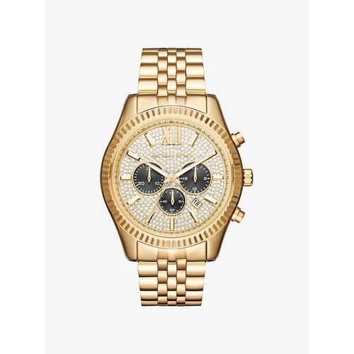 마이클코어스 Michael Kors Oversized Lexington Gold-Tone Watch