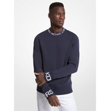 Michael Kors Mens Logo Tape Cotton Blend Sweater
