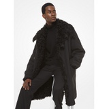 Michael Kors Mens Wool and Cotton Shearling-Lined Coat