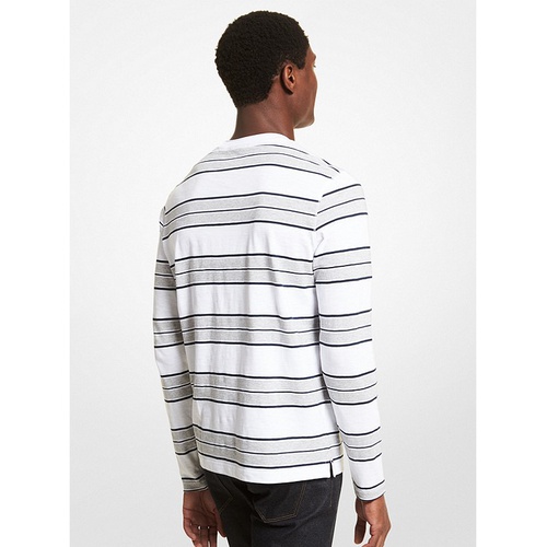 마이클코어스 Michael Kors Mens Striped Cotton Jersey Shirt