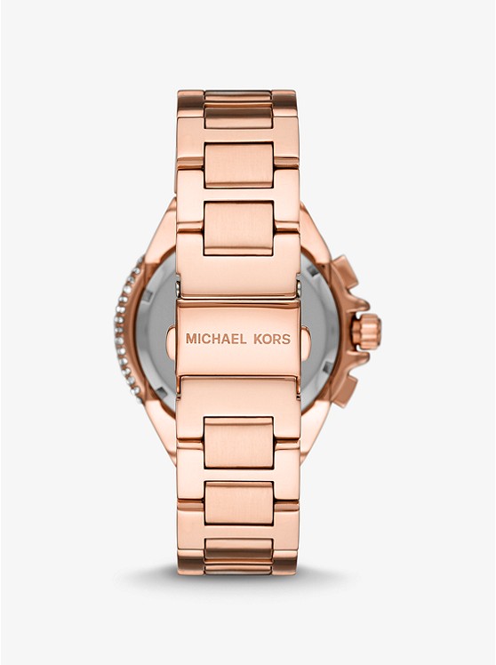 마이클코어스 Michael Kors Oversized Camille Pave Rose Gold-Tone Watch