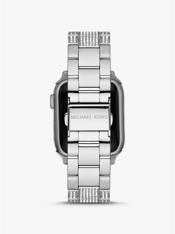 마이클코어스 Michael Kors Pave Silver-Tone Strap For Apple Watch