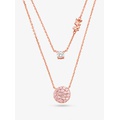 Michael Kors 14K Rose Gold-Plated Sterling Silver Pave Disc Layering Necklace