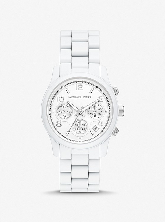 Michael Kors Runway White-Tone Watch