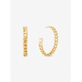 Michael Kors 14k Gold-Plated Brass Curb Link Hoop Earrings