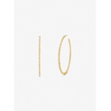 Michael Kors 14K Gold-Plated Brass Pave Hoop Earrings