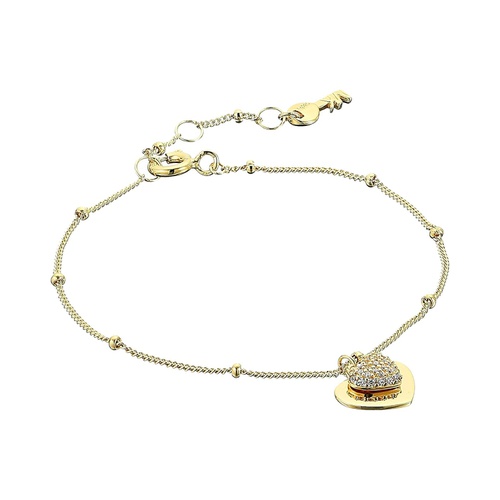마이클코어스 Michael Kors Precious Metal-Plated Sterling Silver Pave Heart Bracelet