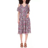 Womens Cami Mini Floral Tie Front Satin Midi Dress