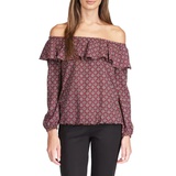 Womens Off the Shoulder Peasant Top