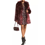Womens Glam Tiger Faux Fur Coat