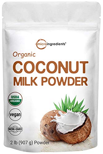 Micro Ingredients Organic Coconut Milk Powder, 2 Pound (32 Ounce), Plant-Based Creamer, Perfect for Coffee, Tea and Smoothie, Non-GMO and Vegan Friendly