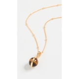 Missoma Gold Tigers Eye Small Sphere Necklace