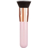MoKo Foundation Makeup Brush, Premium Flat Head Top Kabuki Brush Portable Soft Synthetic Fiber Makeup Brush for Liquid Cream Mineral Powder Bronzer Face Cosmetic Make Up Tool, Pink