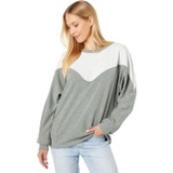 Mod-o-doc Soft-As-Suede Brushed Jersey Color-Blocked Long Sleeve Crew Neck Sweatshirt