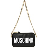 Moschino Logo Leather Shoulder Bag_FANTASY PRINT BLACK