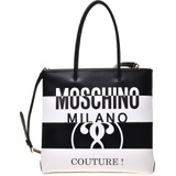 Moschino Calfskin Leather Logo Shopper Tote_FANTASY PRINT WHITE