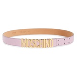 Moschino Logo Leather Belt_PINK