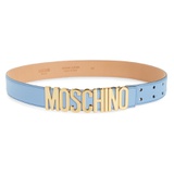 Moschino Logo Leather Belt_VIOLET