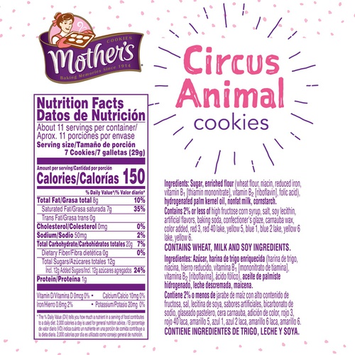  Mothers Circus Animal Cookies, 11 Ounce