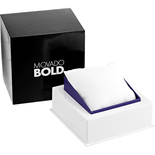  Movado Womens 3600103 Bold Gunmetal-Tone Bracelet Watch with Swarovski Crystals