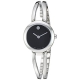 Movado Womens Amorosa Duo Stainless Steel Swiss-Quartz Watch with Stainless-Steel Strap, Silver, 11.6 (Model: 0607131)