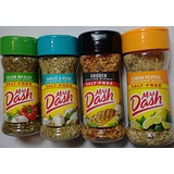 Mrs. Dash Seasoning Blends Variety Flavor 4 Pack, Italian Medley 2.0oz, Garlic & Herb 2.5oz, Chicken Grilling 2.4oz Lemon Pepper 2.5 oz