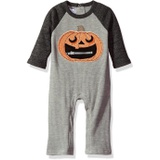 Mud Pie Baby Boys Halloween Long Sleeve Waffle Weave One Piece Outfit