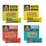 Munk Pack Keto Granola Bars 48 Pack Bundle (12 Pack Coconut Cocoa Chip, 12 Pack Almond Butter Cocoa Chip, 12 Pack Peanut Butter & 12 Pack Maple Pecan)