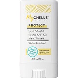 MyChelle Dermaceuticals Sun Shield Stick SPF 50- Zinc Oxide Broad-Spectrum Sunscreen For All Skin Types, Travel-Friendly & Water Resistant, Non-GMO, 0.5 fl oz