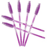 Myaokue-up 100 Pack Mascara Wands Disposable Eyelash Brushes for Eye Lash Extensions Makeup Brush Applicators One-off Use Cosmetic Tool, (New Purple Red)