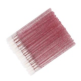 Myaokue-up 300 PCS Lip Brushes Disposable Lip Gloss Wands Lipstick Applicator Makeup Tool, Crystal Rose Handle