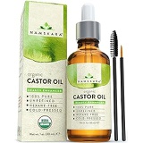 NAMSKARA Organic Castor Oil - USDA Certified Organic 100% Pure, Cold-Pressed, Extra-Virgin, Hexane-Free. Best Carrier Oil For Eyelashes, Hair, Eyebrows & Skin (1oz)