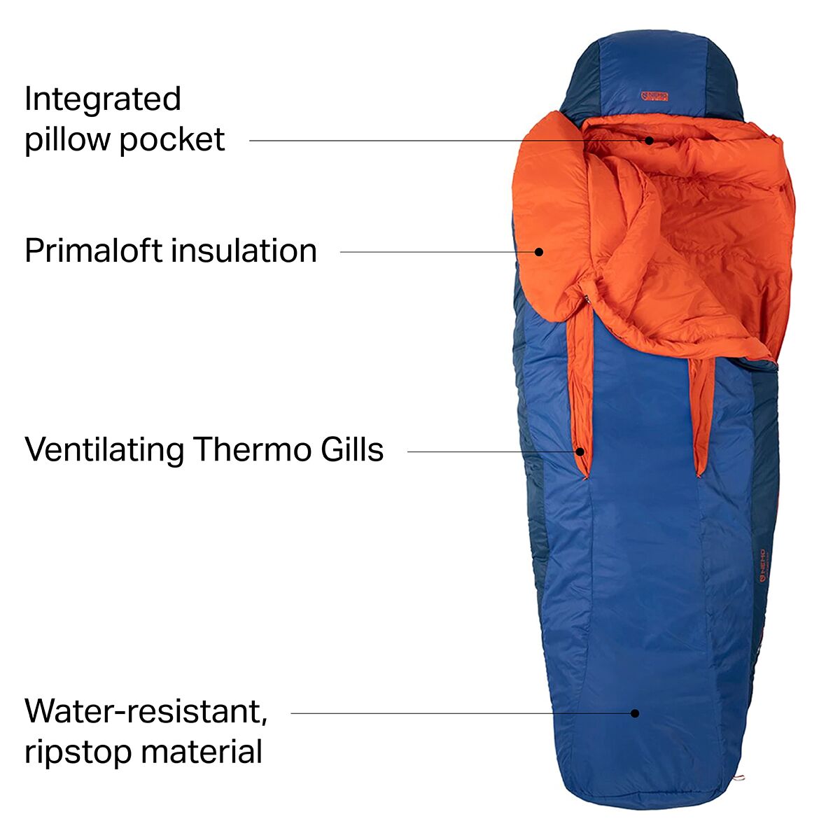  NEMO Equipment Inc. Forte 35 Sleeping Bag: 35F Synthetic - Hike & Camp