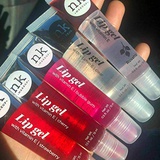 NICKA K NEW YORK VARIETY SET OF 5 NK Hydrating Lip Gel - Vitamin E Thick Gloss. (Clear, Rosehip Oil, Bubble Gum, Cherry, Strawberry)