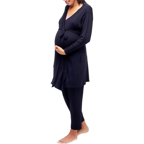  Nom Maternity Second Skin Maternity Robe_BLACK