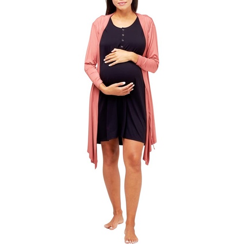  Nom Maternity Second Skin Maternity Robe_TERRACOTTA