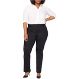 NYDJ Womens Plus Size Slim Trouser Pants